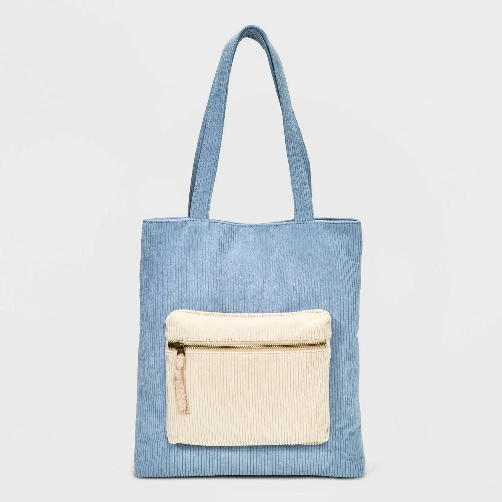 Art Class Kids' Tote Handbag Blue cream NWT